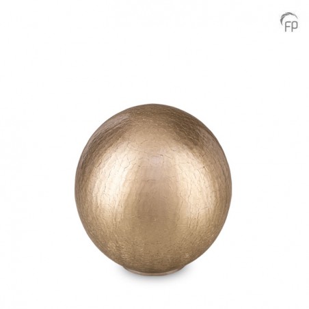 Grote Glazen Urn Bohemian Memory Crystal Cappuccino Craquelé