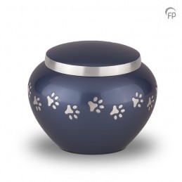 Medium Metalen Dierenurn 'Pootjes' Paars