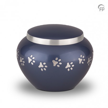 Medium Metalen Dierenurn 'Pootjes' Paars