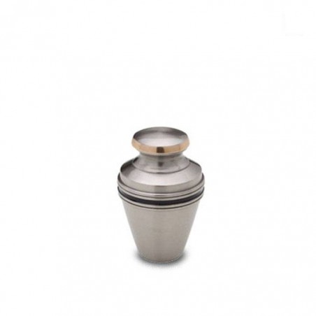 Metalen Mini Urn met Goudkleurige en Zwarte banden