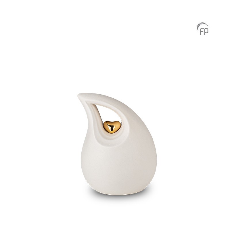 Kleine Keramische Urn Witte Traan Kleine Keramische Urn Witte Traan