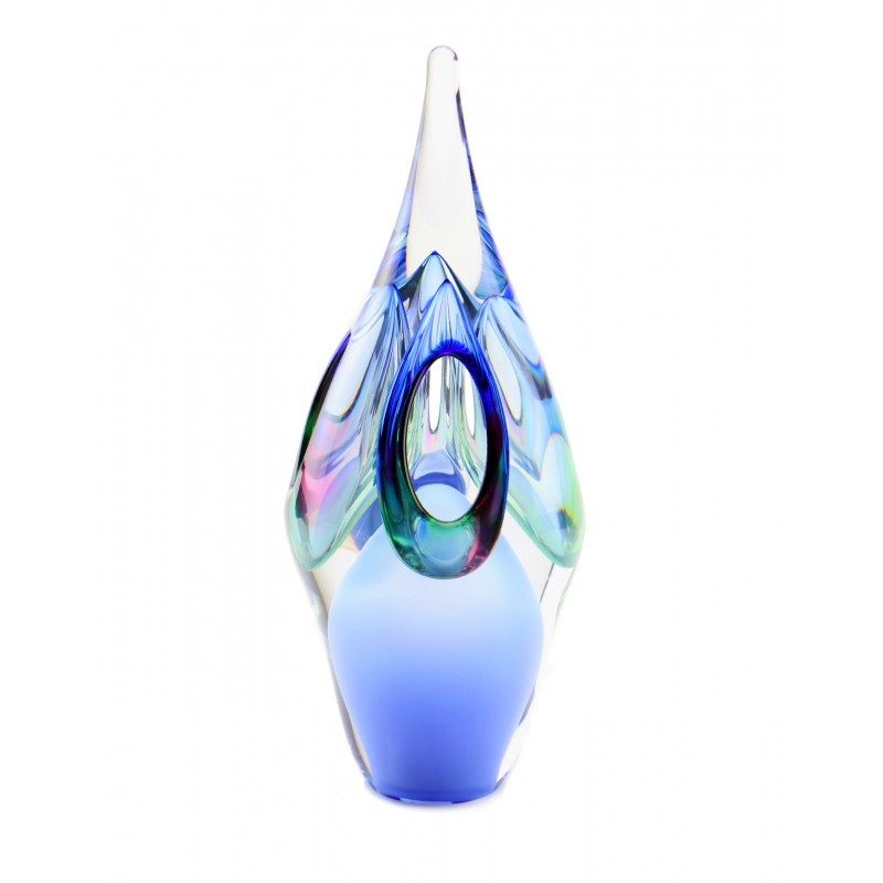 Glazen Memorie Urn 'Symphonie Blauw' Glazen Memorie Urn 'Symphonie Blauw'