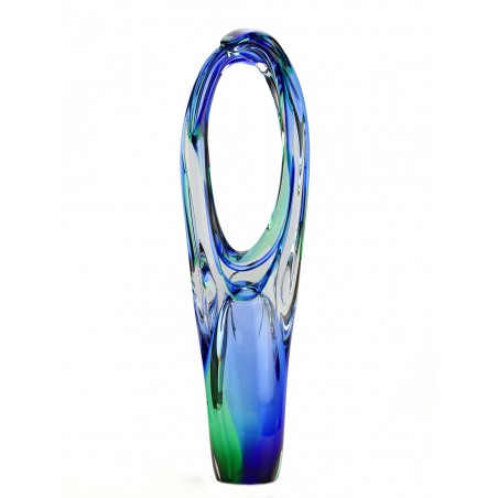 Glazen Memorie Urn 'Embrace Blauw Groen'