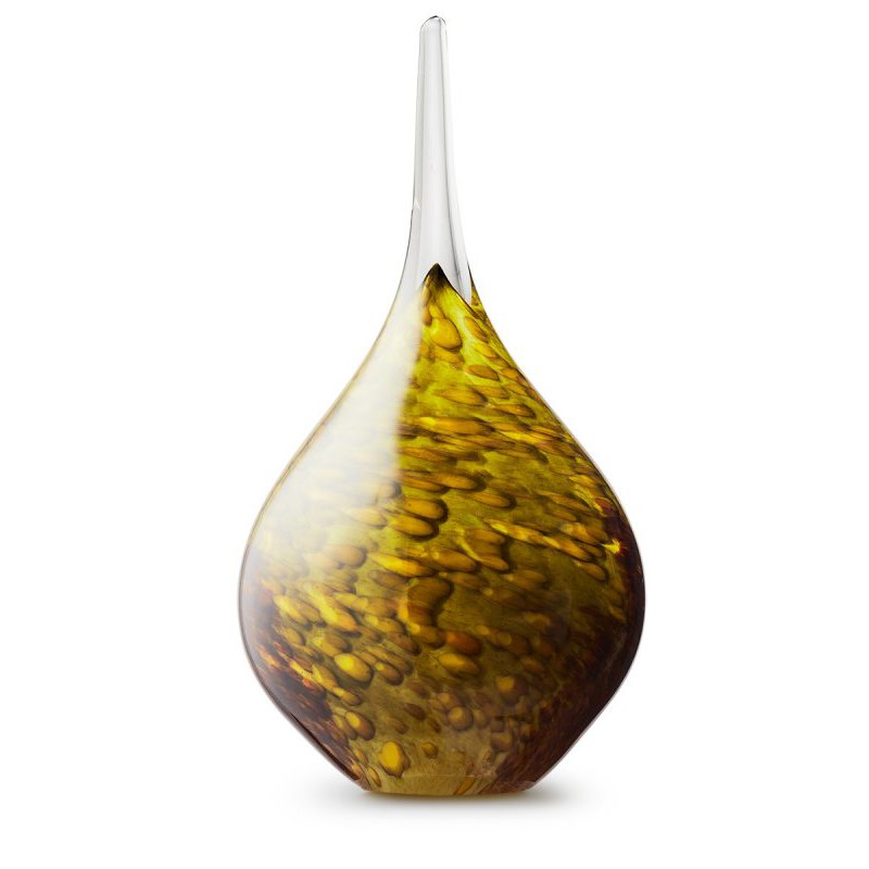 Glazen Memorie Urn 'Druppel Medium Nature' Glazen Memorie Urn 'Druppel Medium Nature'