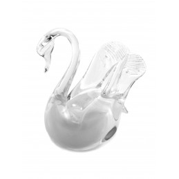 Glazen Memorie Urn Zwaantje Wit