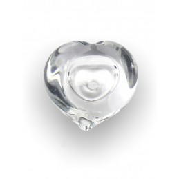 Glazen Memorie Knuffelkeitje Pebble Heart Transparant