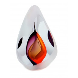 Glazen Premium Traan Urn Reflection Rood