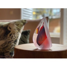 Glazen Premium Traan Urn 'Reflection Rood'