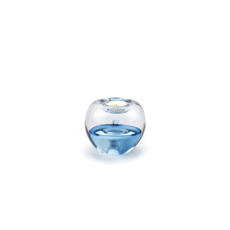Glazen Premium Kaarsenhouder 'Tealight Tiffany Blauw'