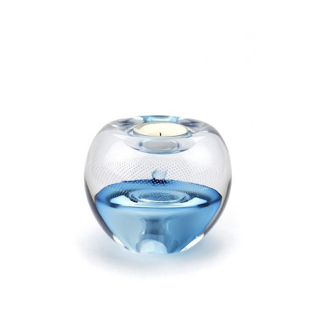 Glazen Premium Kaarsenhouder 'Tealight Tiffany Blauw'