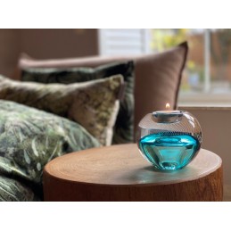 Glazen Premium Kaarsenhouder Tealight Tiffany Blauw