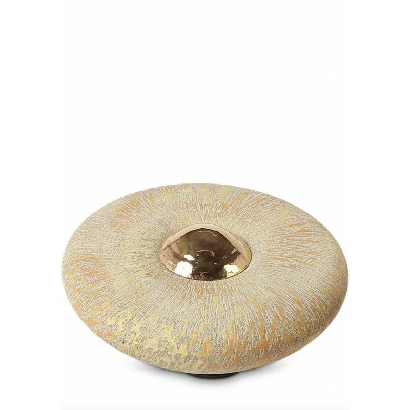 Keramische Balance Urn 'Disk Groot' Zonnegeel Keramische Balance Urn 'Disk Groot' Zonnegeel