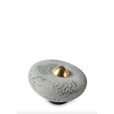 Keramische Balance Urn 'Disk Klein' Oceaan Blauw