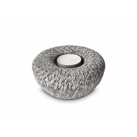 Keramische Balance Kaarsenhouder 'Tealight' Carbon Grijs