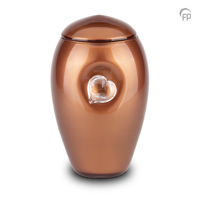 Grote Glazen Urn Bohemian Crystal Bruin Grote Glazen Urn Bohemian Crystal Bruin