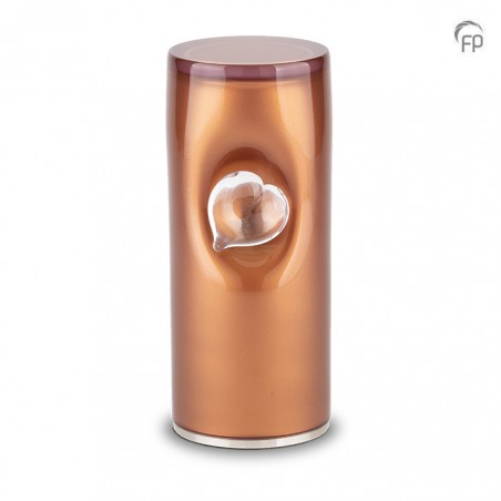 Medium Glazen Urn Bohemian Crystal Bruin