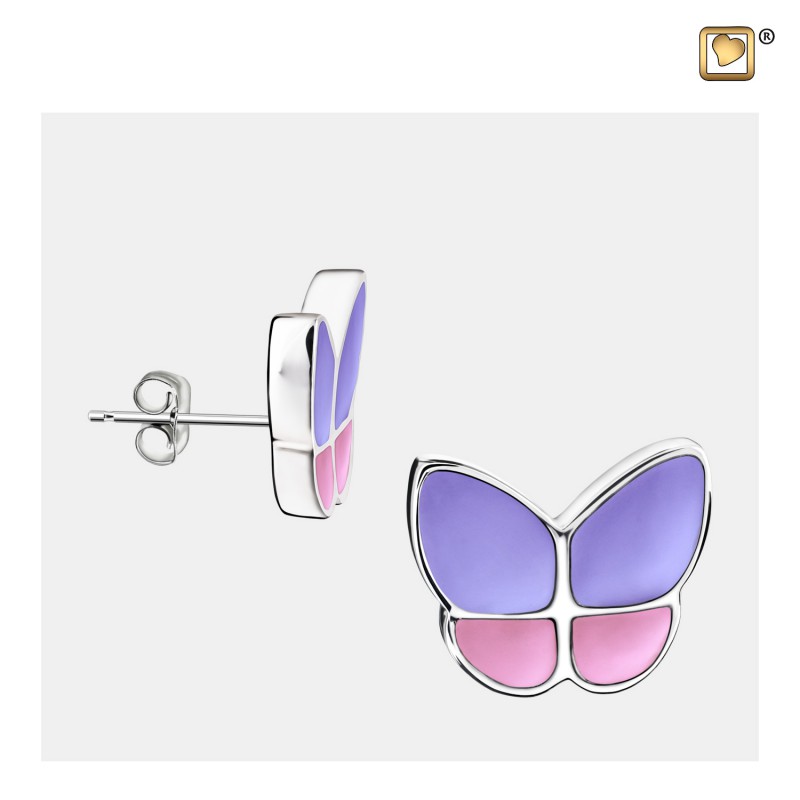 Oorbellen 'Butterfly' Paars/Roze