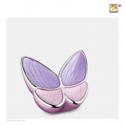Messing Mini Urn roze 'Butterfly'