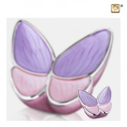 Messing Mini Urn roze 'Butterfly'