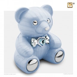 Messing Urn blauw 'Cuddle Bear'