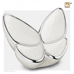 Grote Messing Urn wit 'Butterfly'