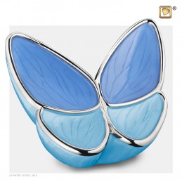 Grote Messing Urn blauw 'Butterfly'