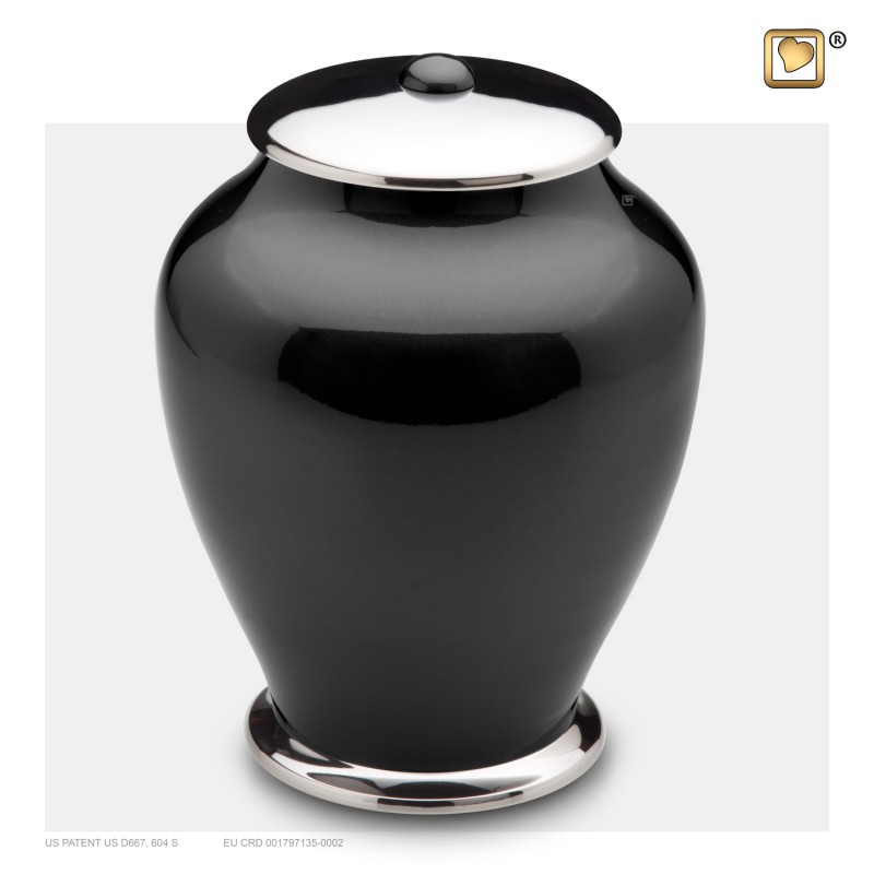 Grote Messing Urn 'Simplicity' zwart Grote Messing Urn 'Simplicity' zwart