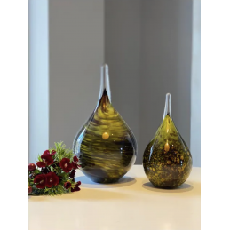 Glazen Memorie Urn Druppel Small Nature