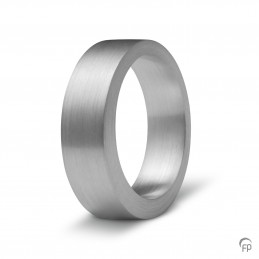 Zilveren Ring: Mat (6 mm breed)