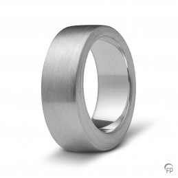 Zilveren Ring: Mat (8 mm breed)