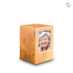 Grote MDF Houten Urn Lichtbruin met Foto