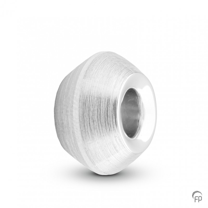 Zilveren Memorial Bead Asbedel 'Bol' Zilveren Memorial Bead Asbedel 'Bol'