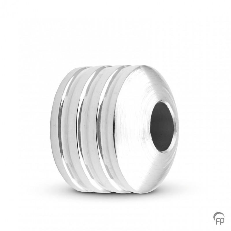 Zilveren Memorial Bead Asbedel Drie Strengen