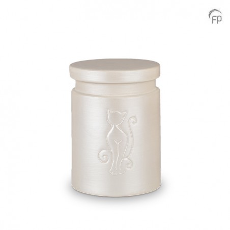 Biologische Dierenurn Wit 'Katje'