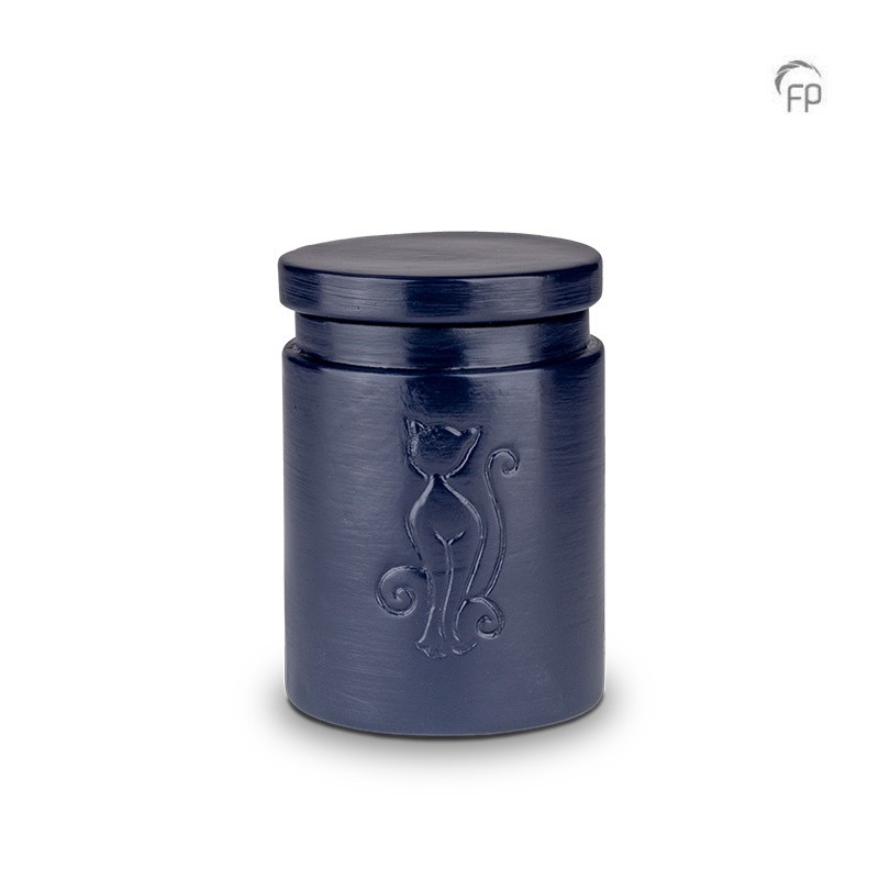 Biologische Dierenurn Blauw 'Katje' Biologische Dierenurn Blauw 'Katje'
