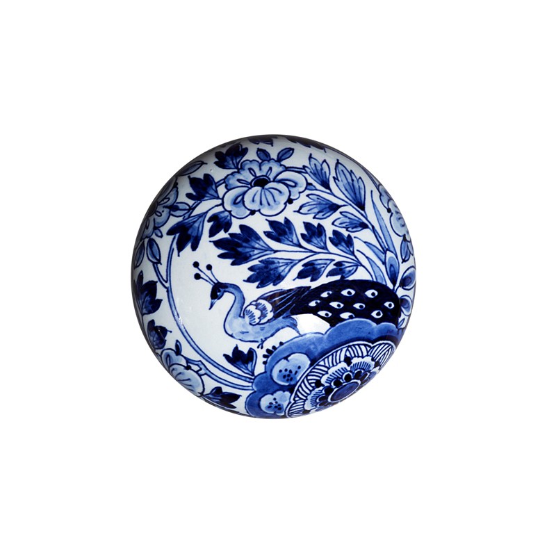 Handgeschilderde Memento Blue Pebble Bird in Paradise Handgeschilderde Memento Blue Pebble Bird in Paradise