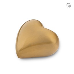 Metalen Mini Hart Urn Goudkleurig Mat Odyssee