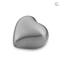 Metalen Mini Hart Urn Zilverkleur Mat Odyssee