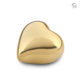 Metalen Mini Hart Urn Glimmend Goudkleurig 'Odyssee'