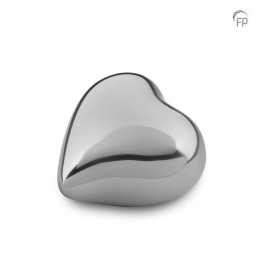 Metalen Mini Hart Urn Glimmend Zilverkleur Odyssee