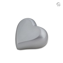 Metalen Mini Hart Urn Mat Zilverkleur 2