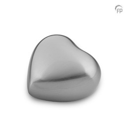 Metalen Mini Hart Urn Mat Zilverkleur