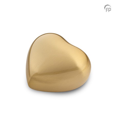 Metalen Mini Hart Urn Goudkleurig Mat