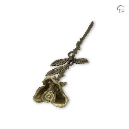 Metalen Urn Keepsake Roos Goudkleur Mat