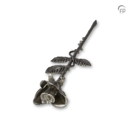 Metalen Urn 'Keepsake Roos' Zilverkleur Mat