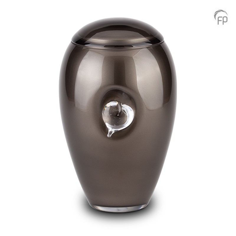 Grote Glazen Urn Bohemian Crystal Zwart