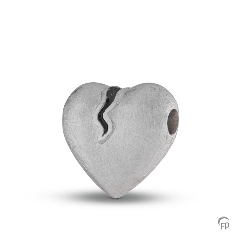 Zilveren Ashanger 'Gebroken Hart' Ijsmat Zilveren Ashanger 'Gebroken Hart' Ijsmat