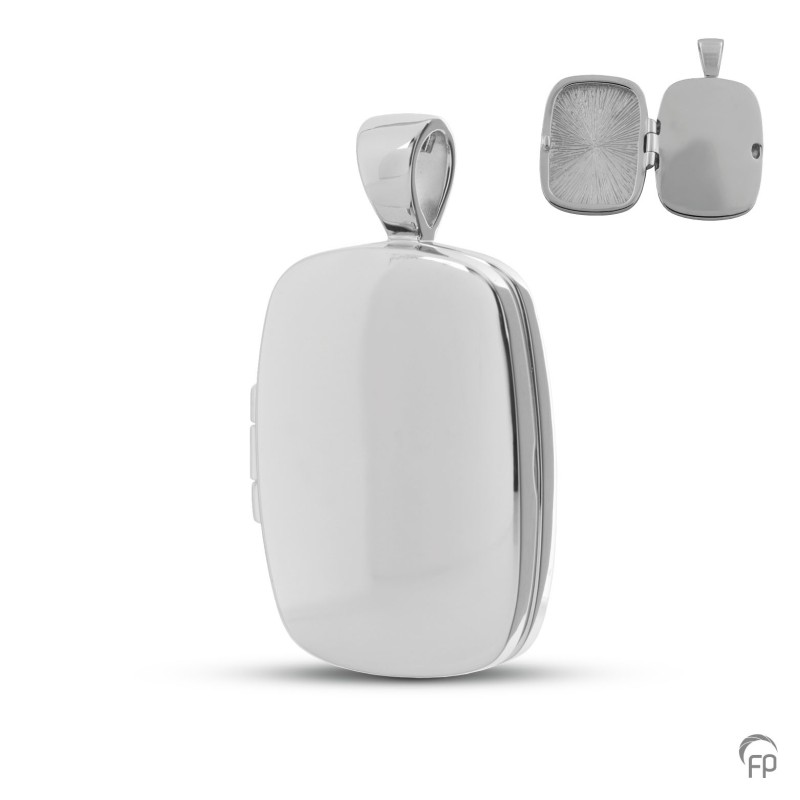 Zilveren Medaillon Rechthoekig