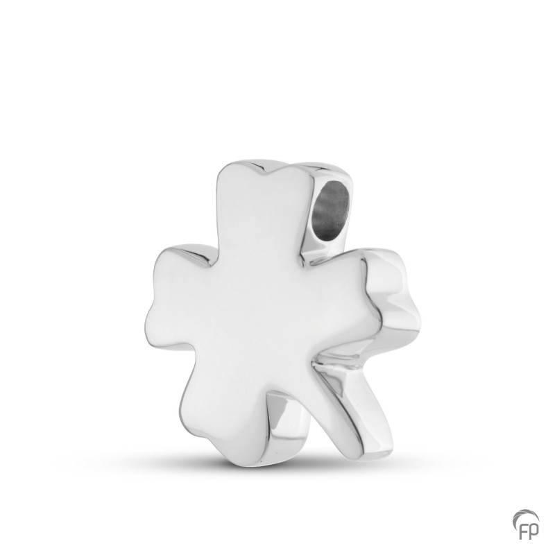 Zilveren Ashanger Klavertje Vier