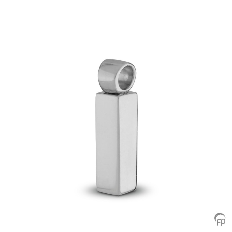 Zilveren Ashanger met oog Vierkante Buis